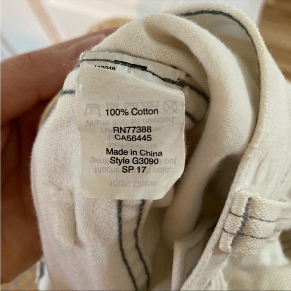 Madewell × Where I Was From straight leg cropped jean white distressed knees 27 - Picture 5 of 6